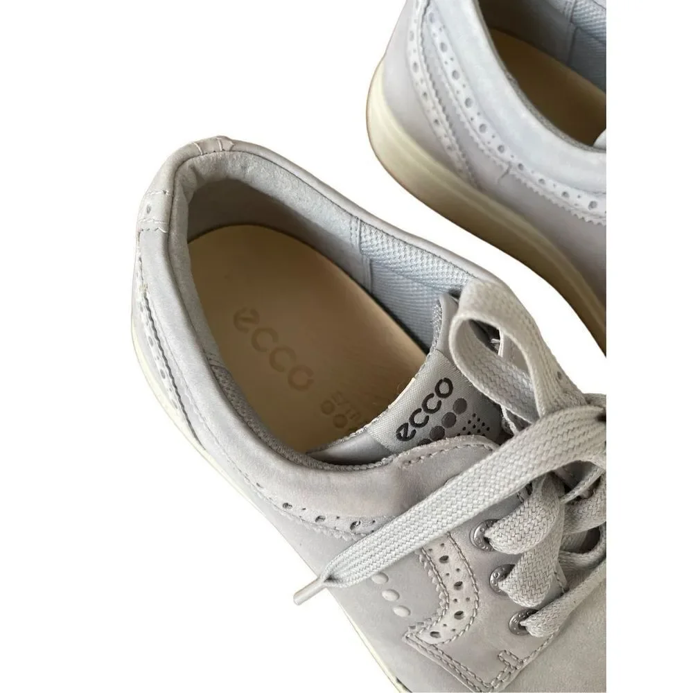 Ecco Mens Gray Wingtip Casual Hybrid Lace Up Golf Sneaker Shoes Size 43